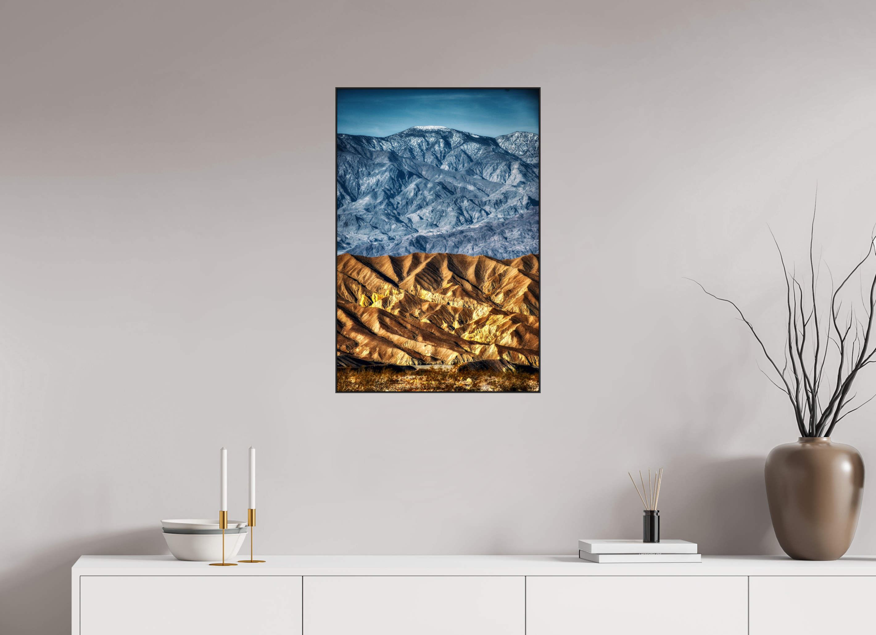 20 x 30″, Photo Print Aluminum (Black) Death Valley Mountains