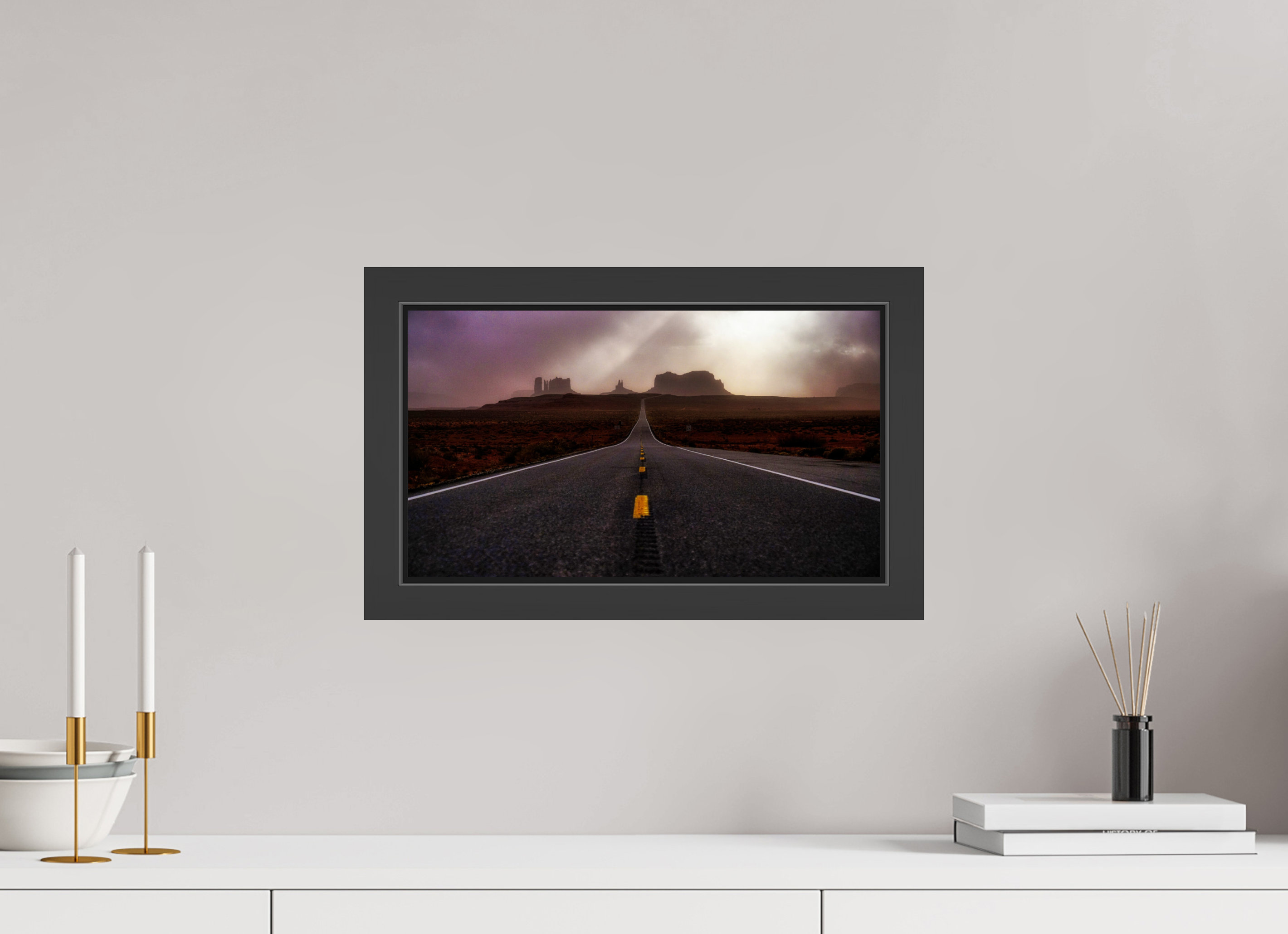 16 x 9″, Framed (Black) Monument Valley