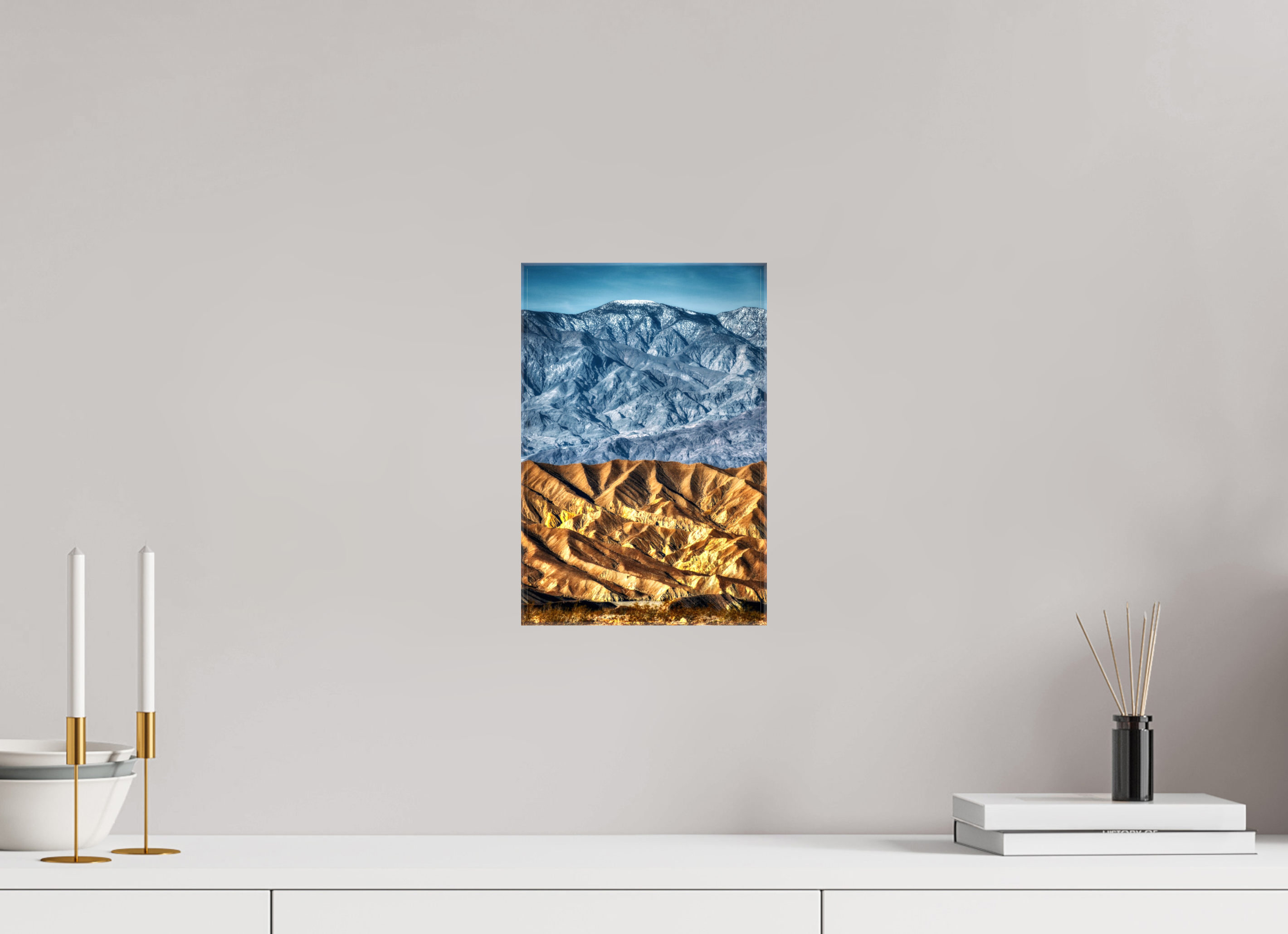 8 x 12″, Glossy Canvas Death Valley Mountains