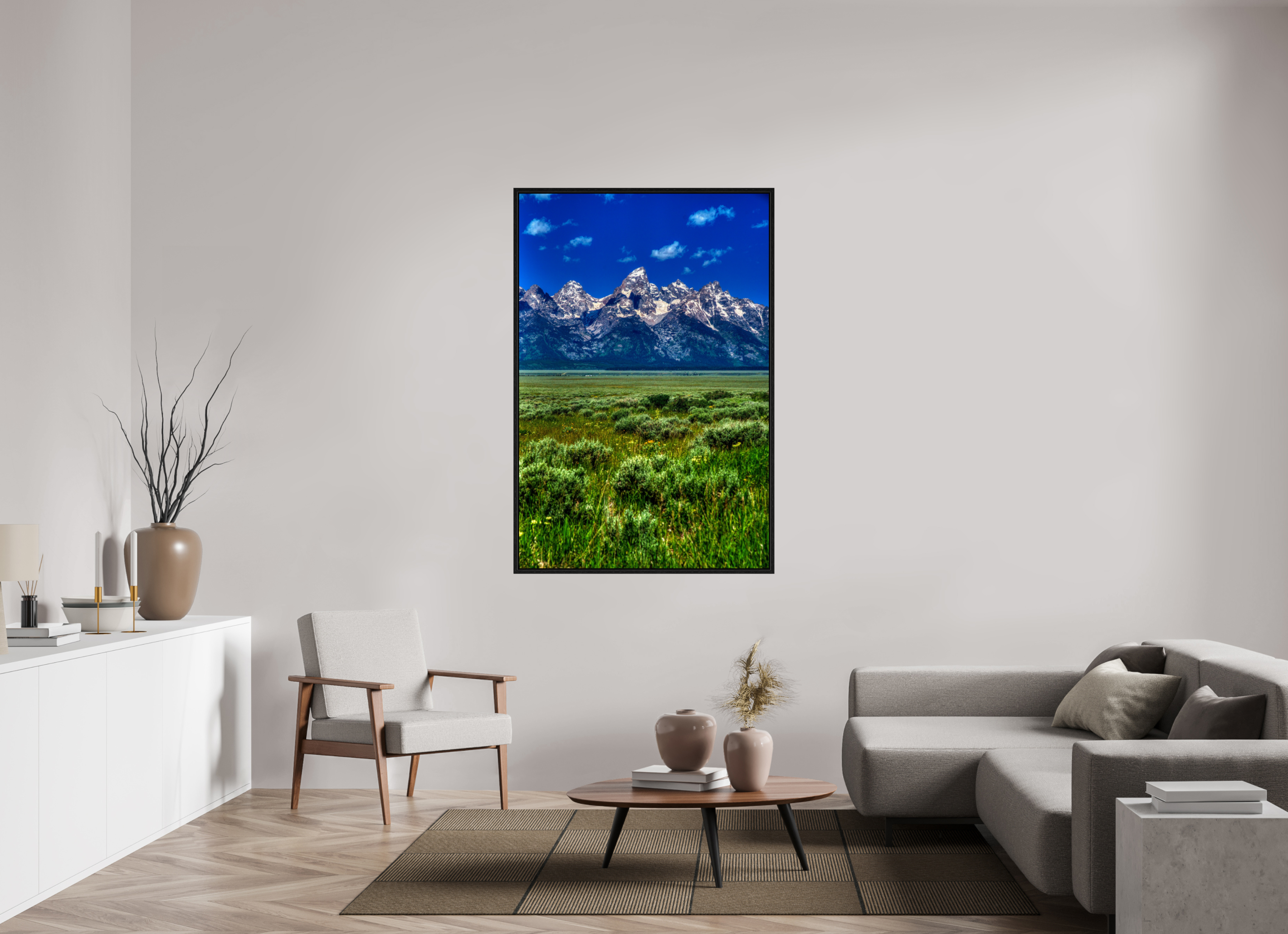 40 x 60″, Floater Frame The Grand Tetons