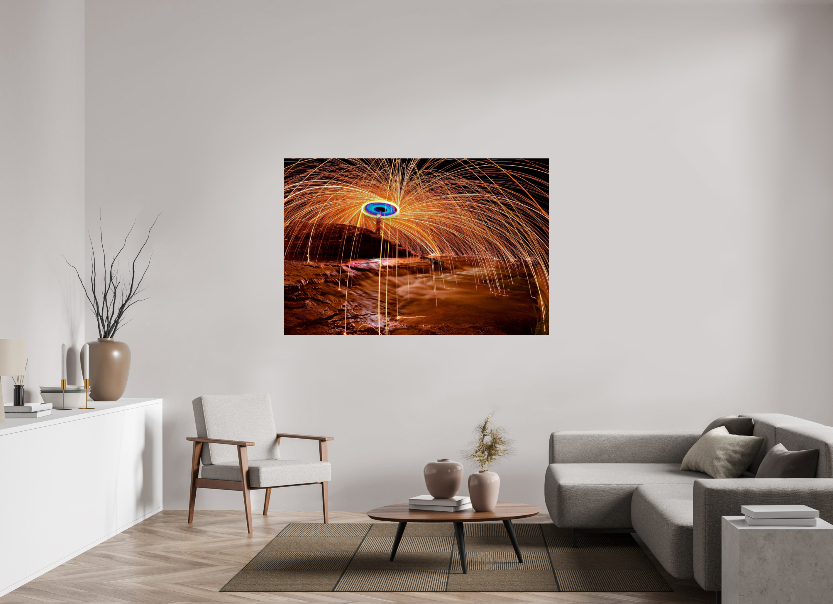 66 x 44″, Photo Print On Fuji Crystal DP II Steel Wool Waterfall
