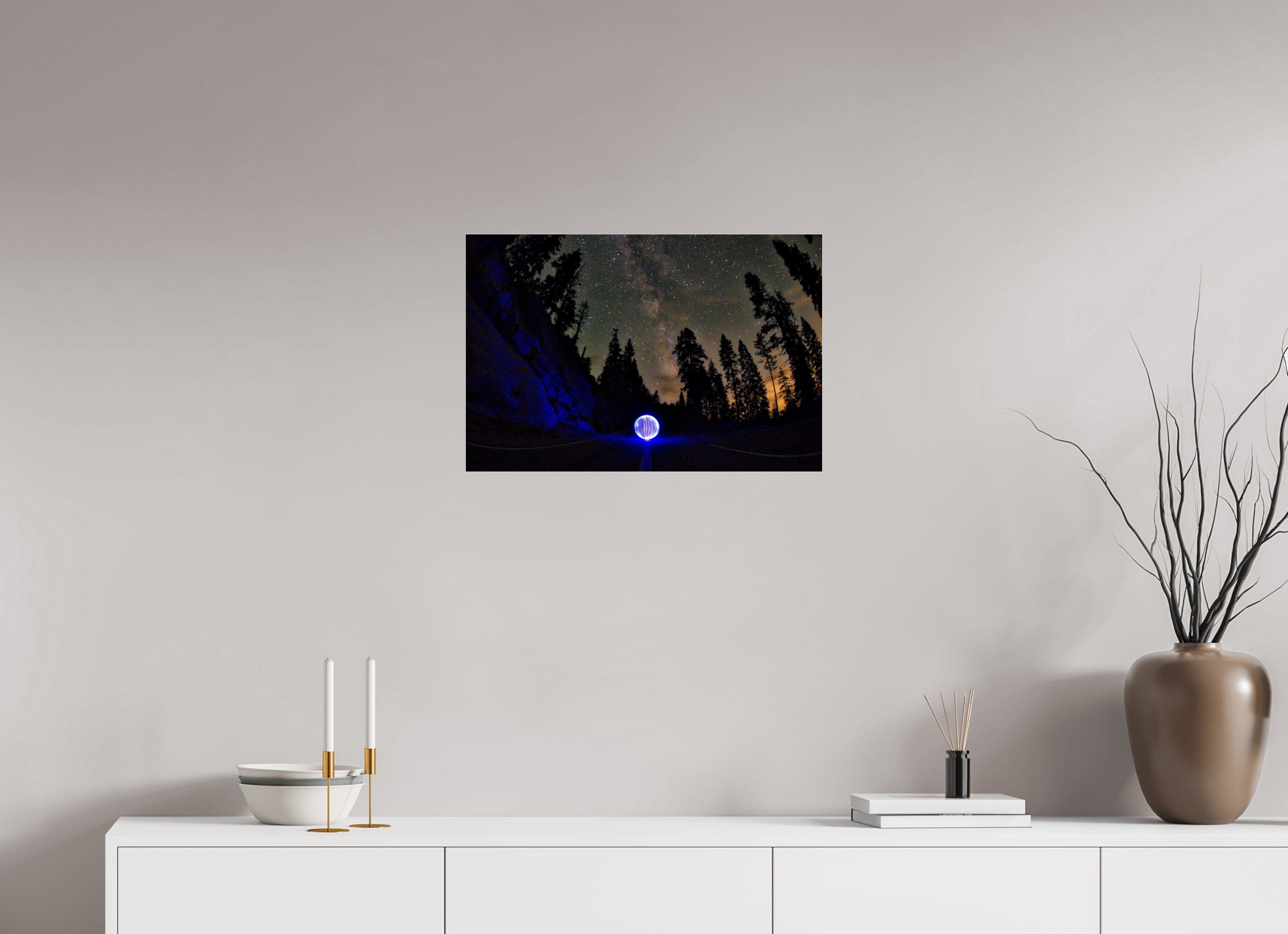 24 x 16″, Glass Blue Orb at Sequoia National Park