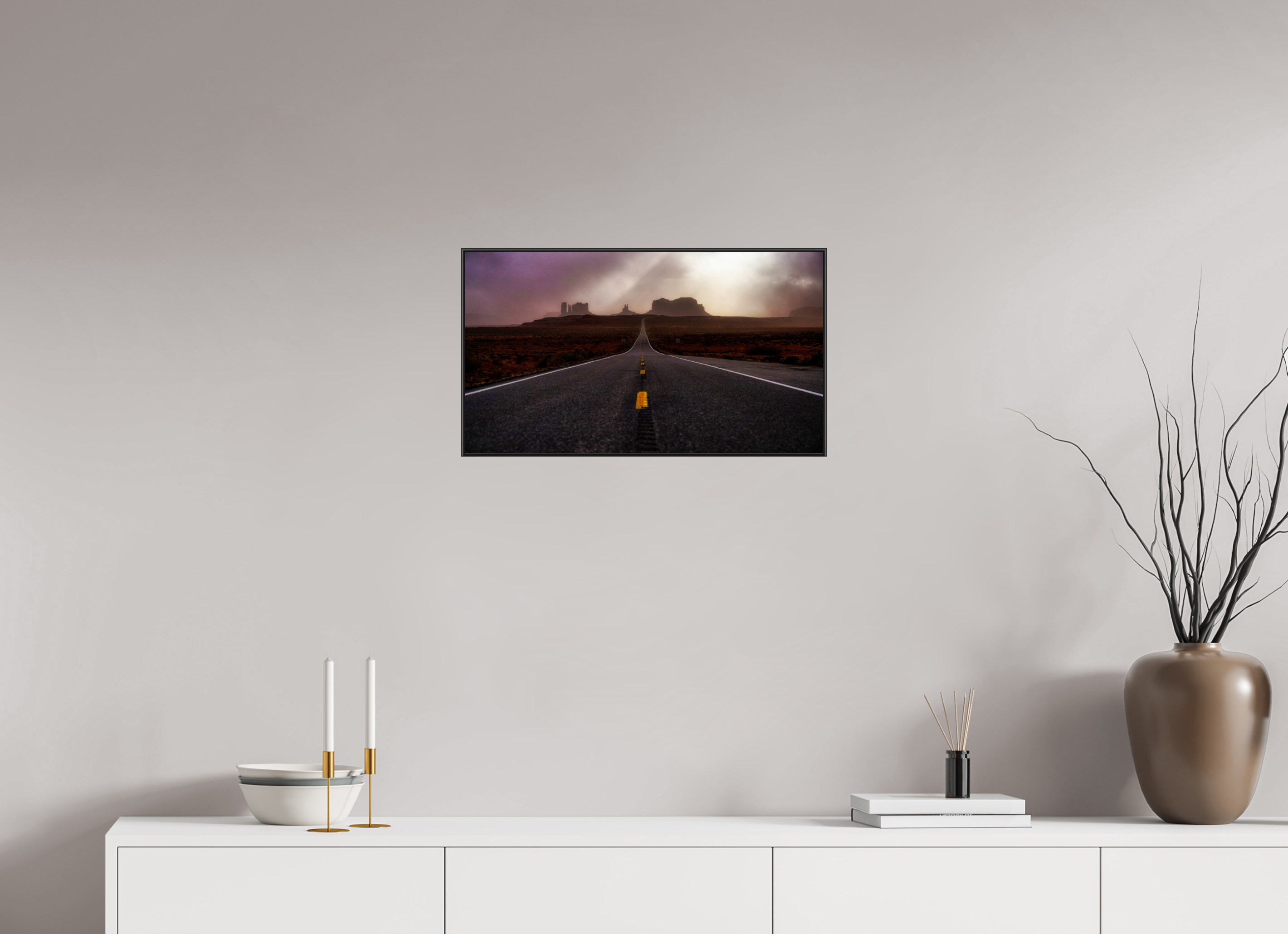 24 x 13.5″, Famed Aluminum (Black) Monument Valley