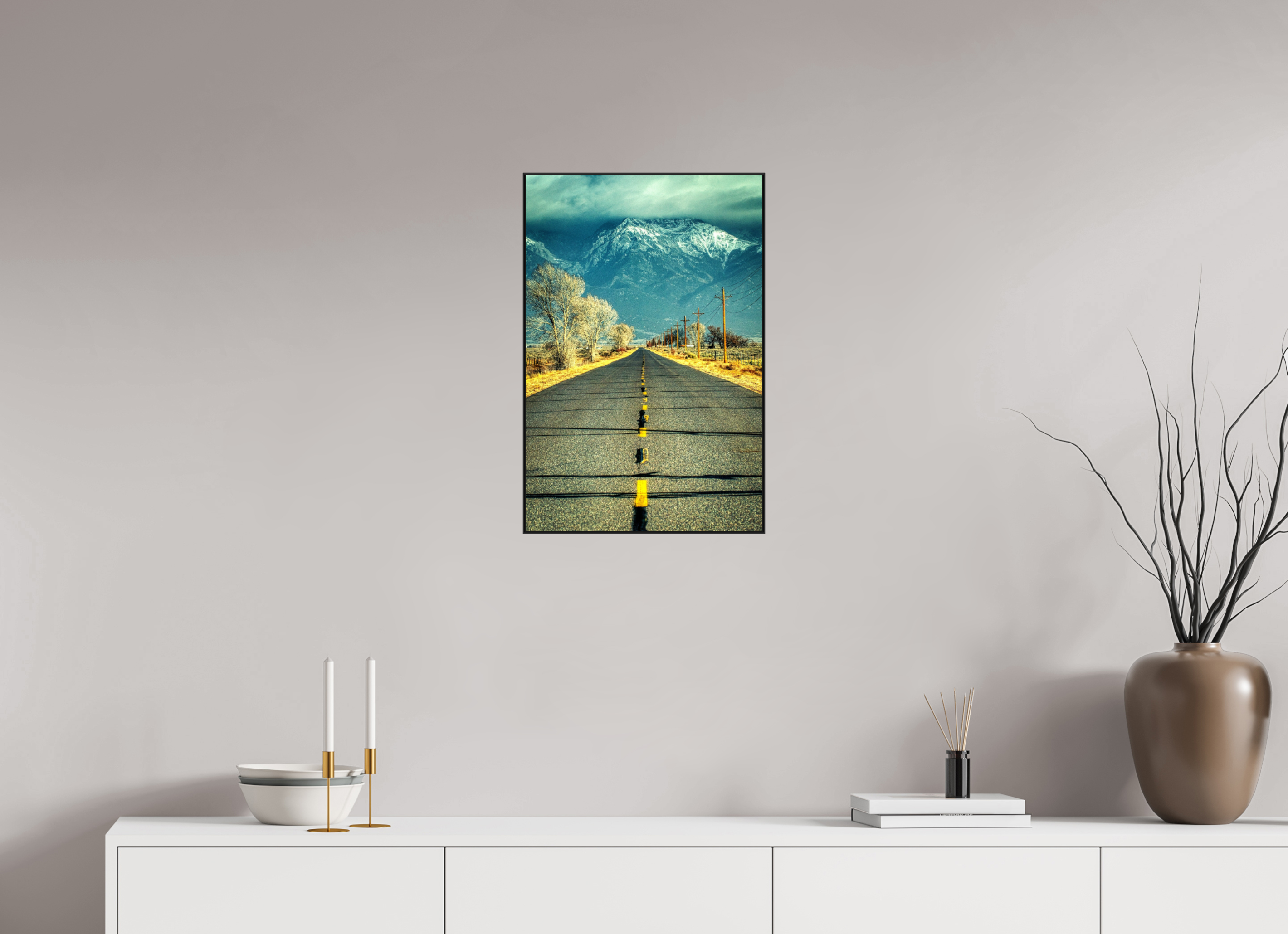 16 x 24″, Photo Print Aluminum (Black) The Road To Crestone