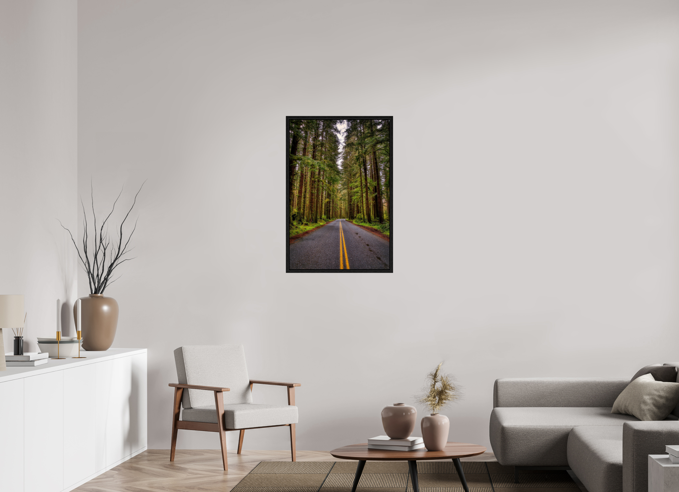 24 x 36″, Floater Frame A Drive Through Olympic National Park