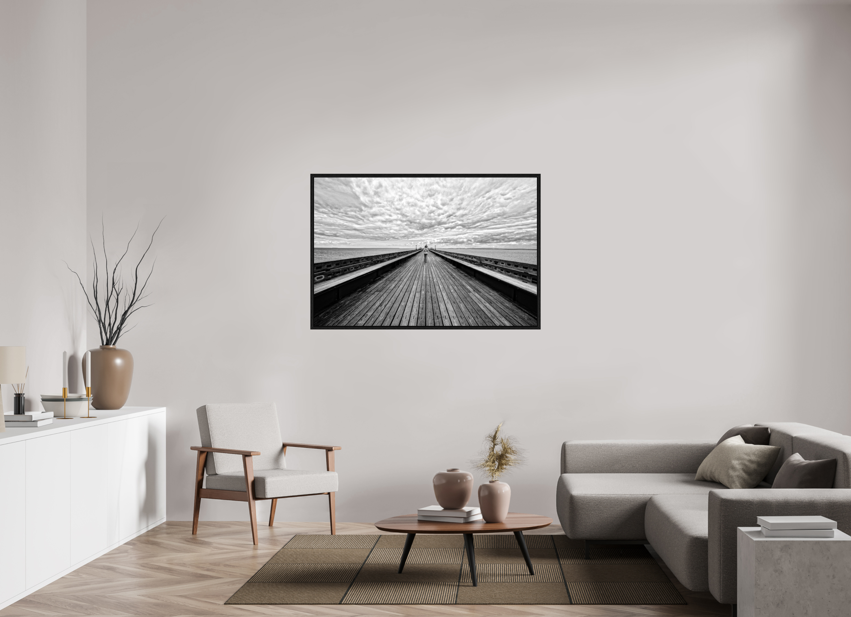 54 x 36″, Floater Frame UK Pier