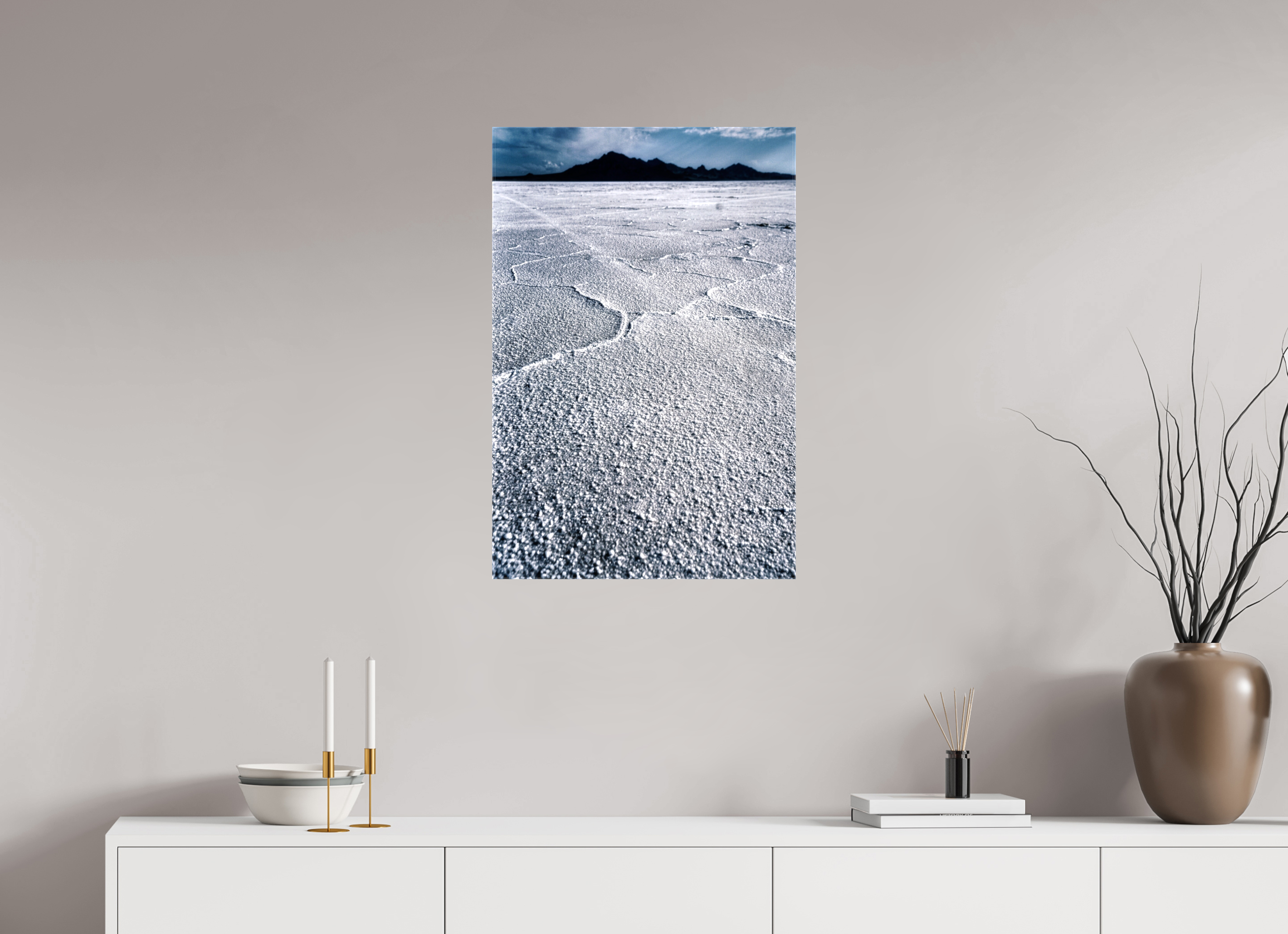 20 x 30″, Glossy Canvas Bonneville Salt Flats