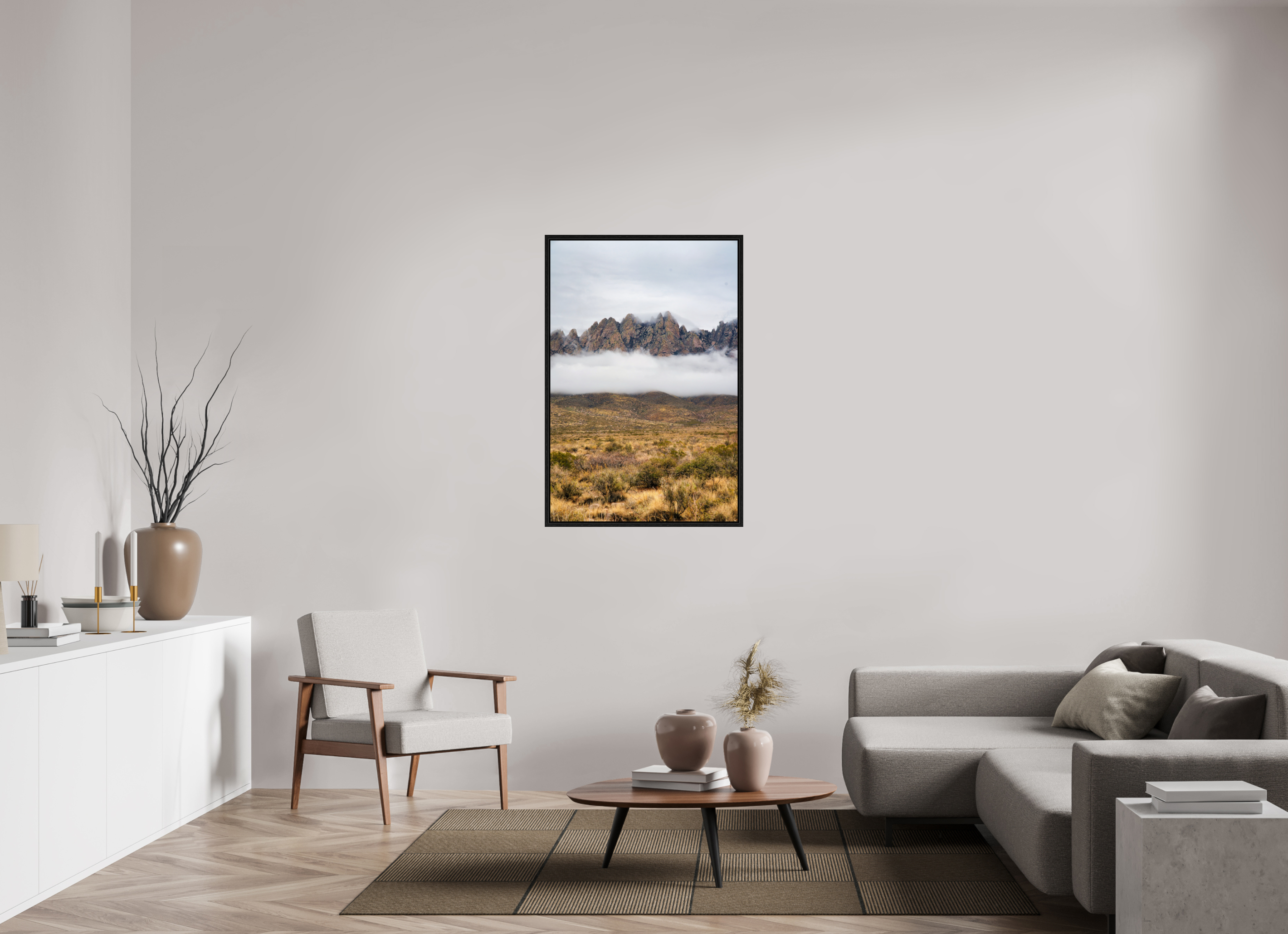 30 x 45″, Floater Frame Organ Mountains