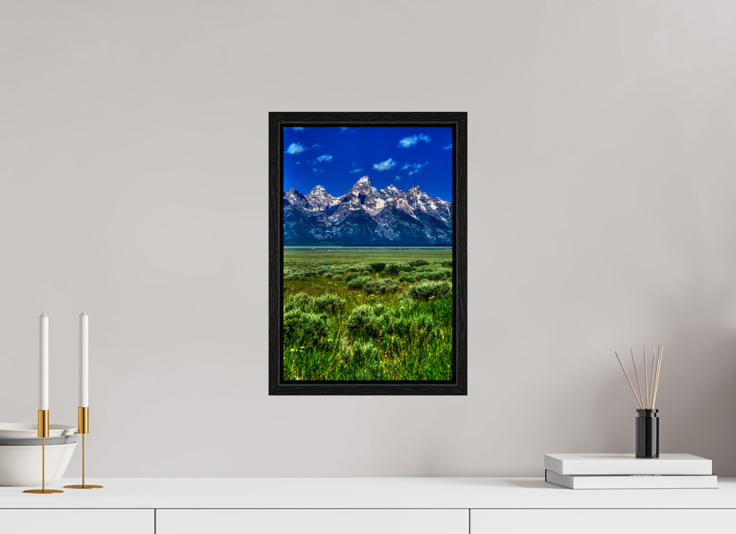 10 x 15″, Floater Frame The Grand Tetons