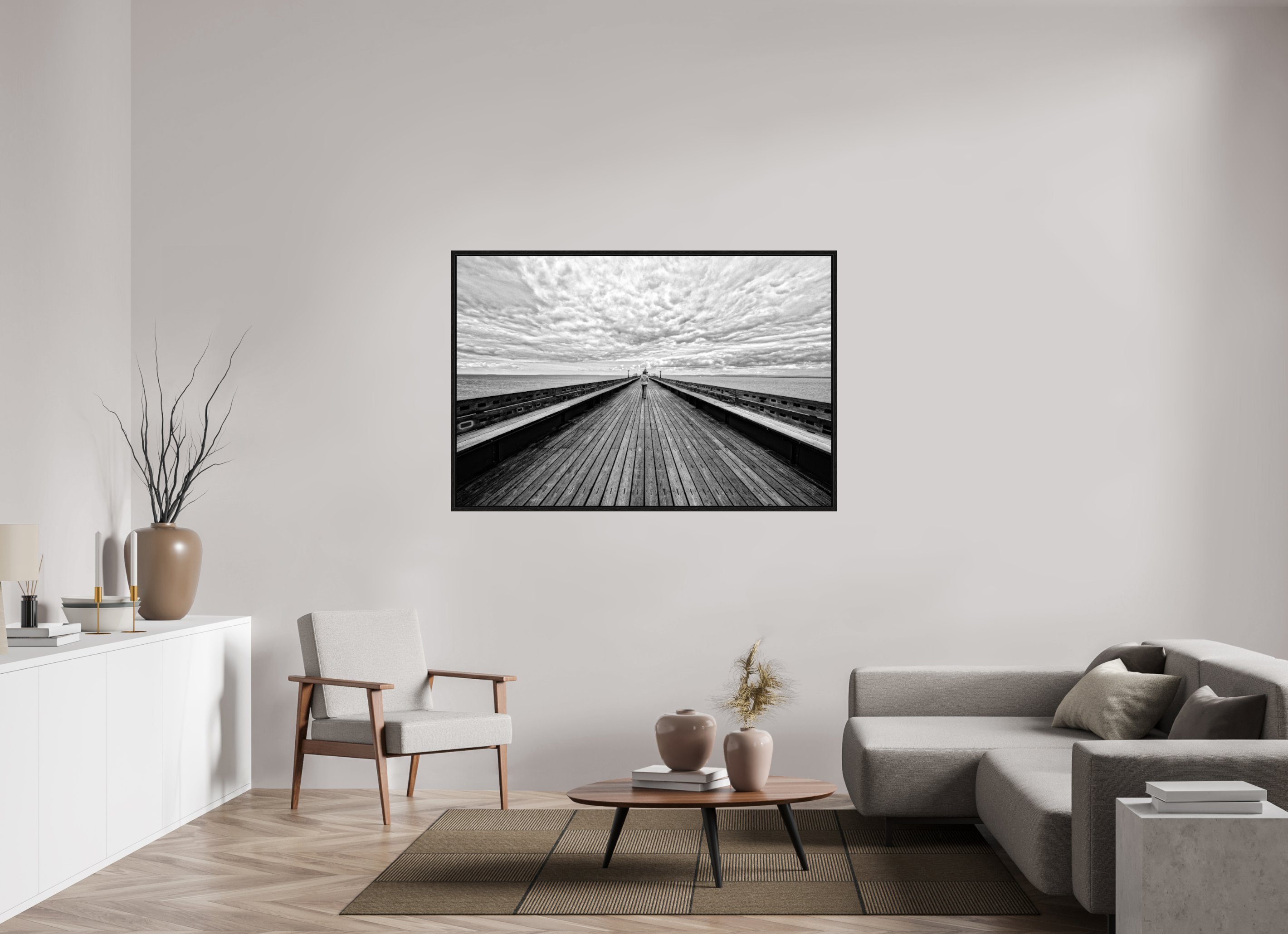 60 x 40″, Floater Frame UK Pier