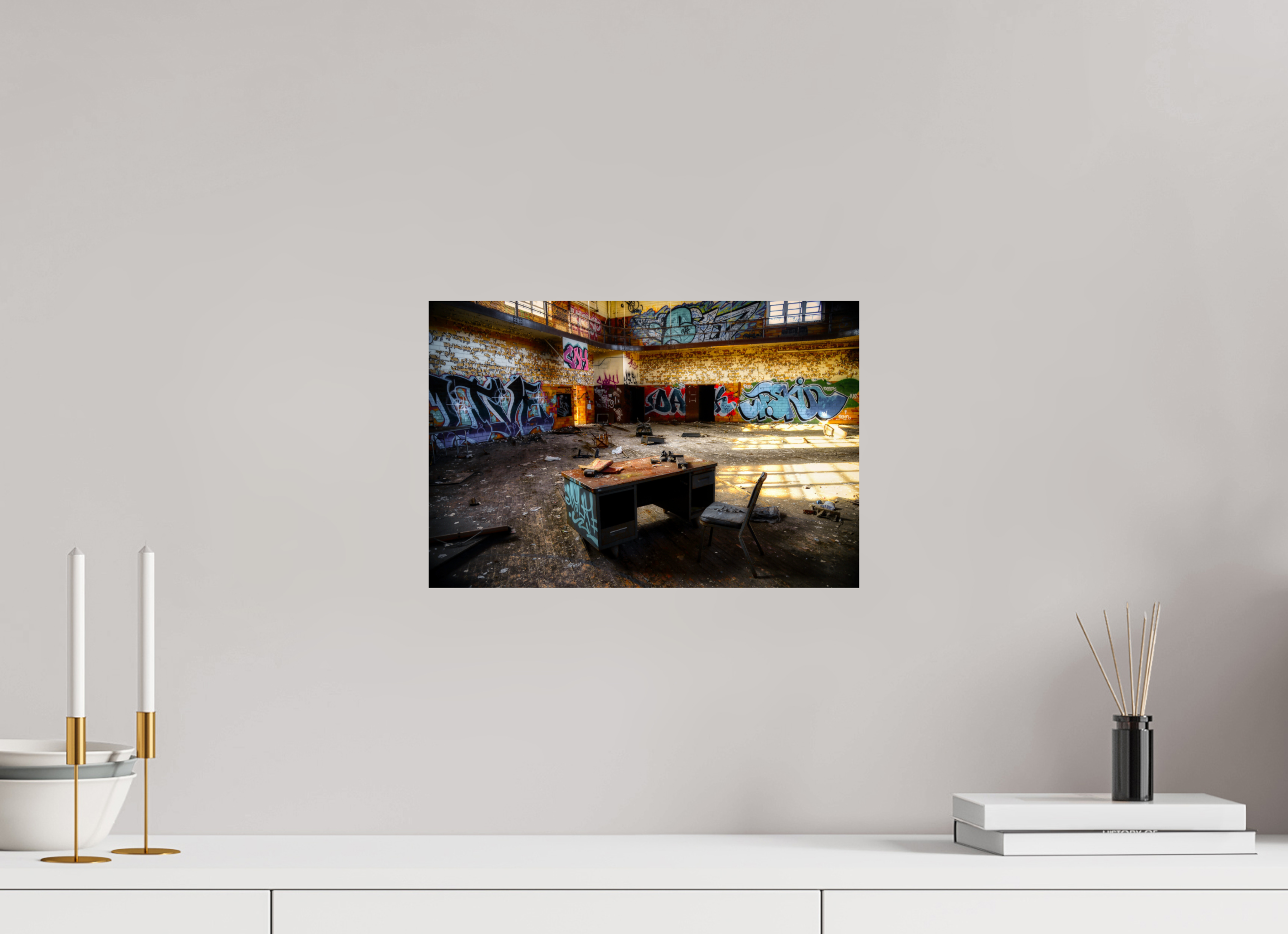 15 x 10″, Photo Print On Fuji Crystal DP II Gym at Abandoned High School