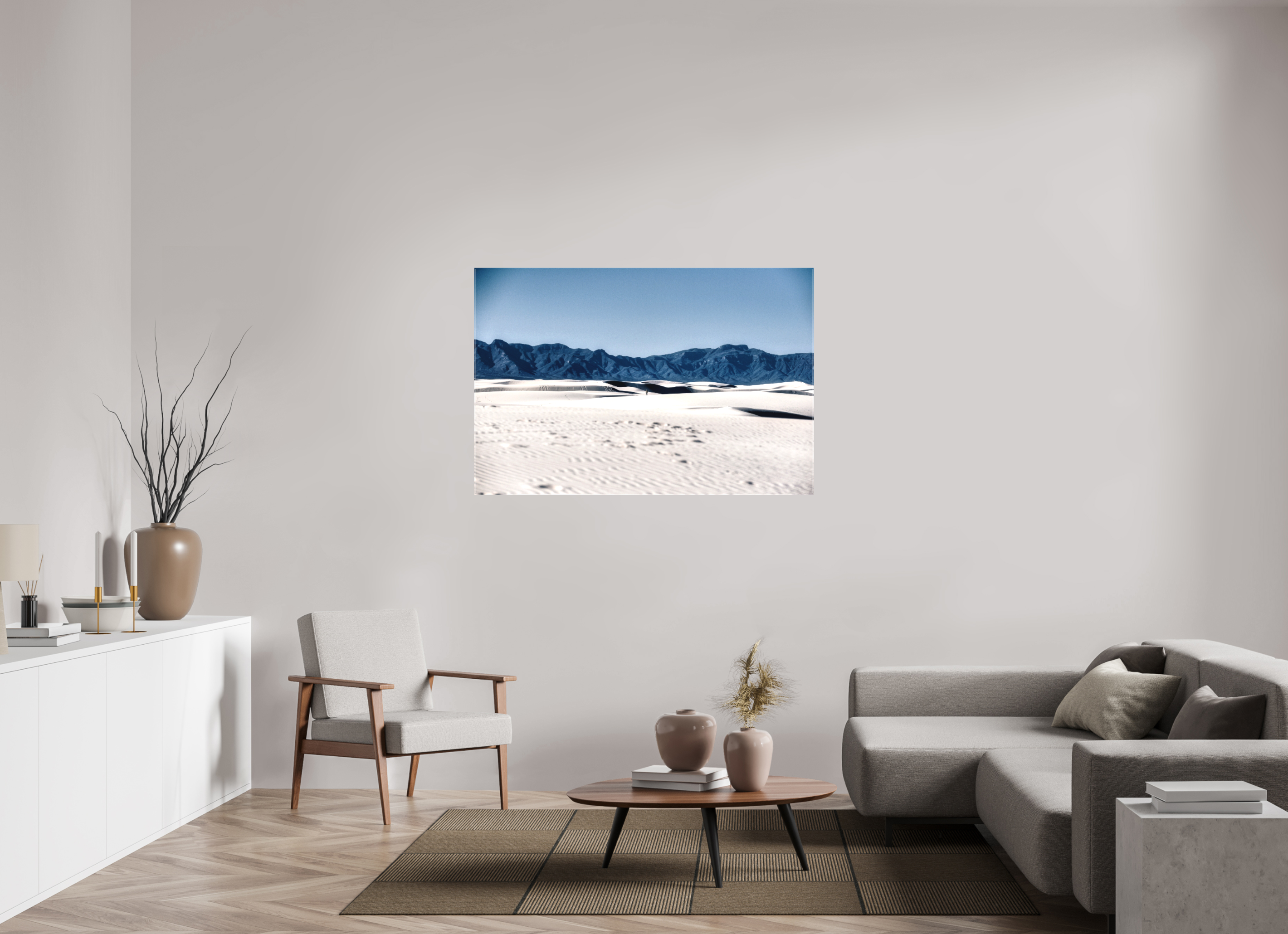 54 x 36″, Matte Canvas Wandering White Sands