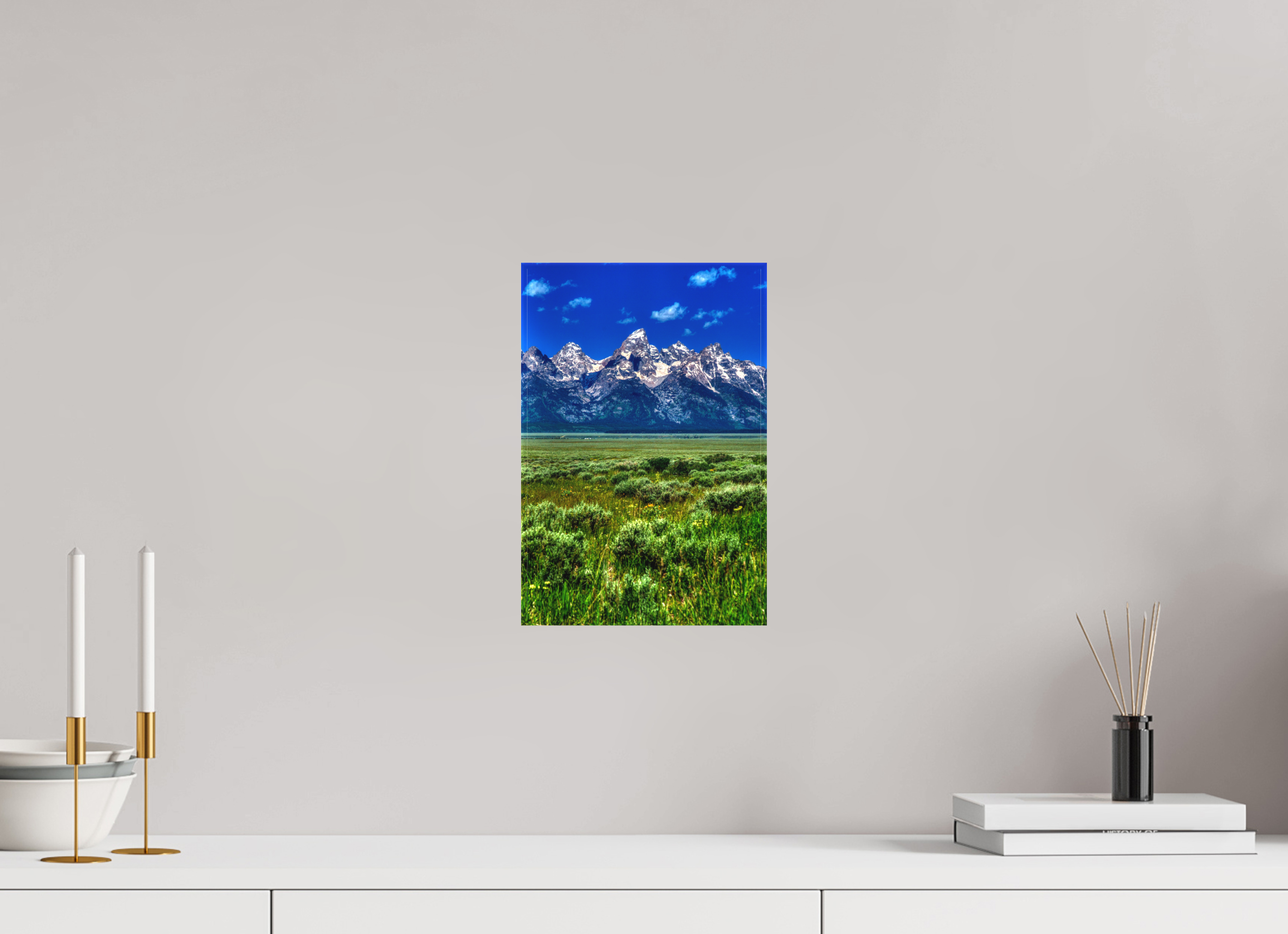 8 x 12″, Matte Canvas The Grand Tetons