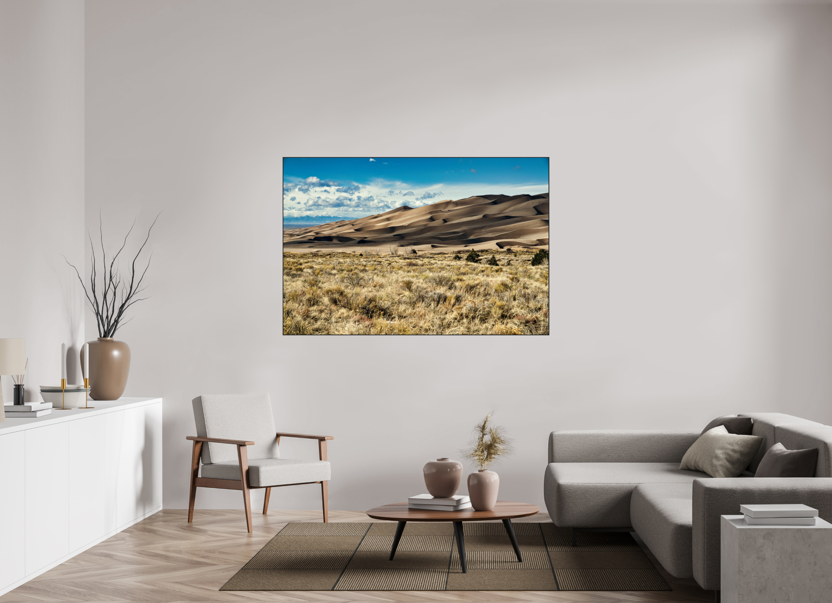 66 x 44″, Photo Print Aluminum (Black) Great Sand Dunes National Park