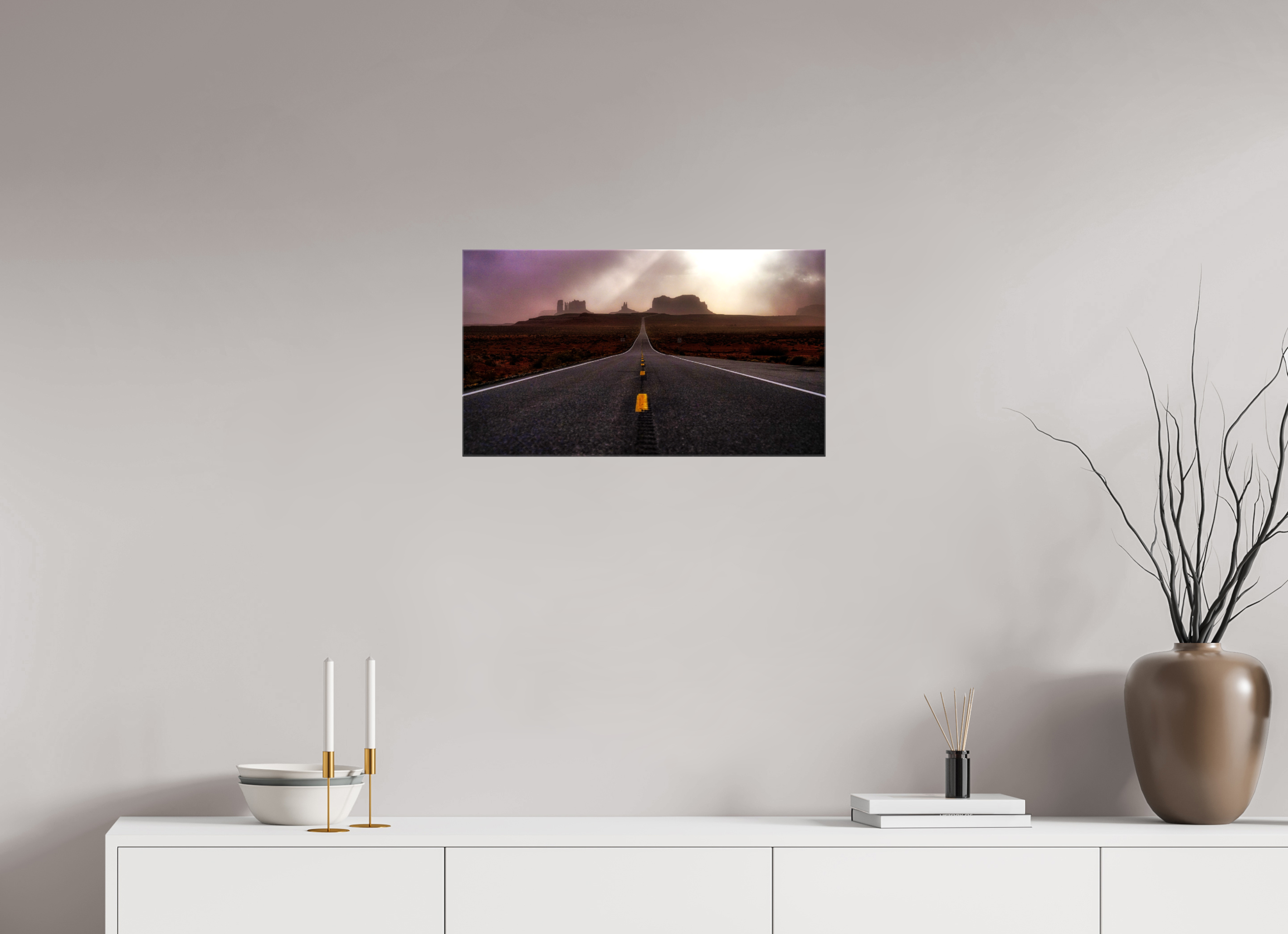 24 x 13.5″, Glossy Canvas Monument Valley