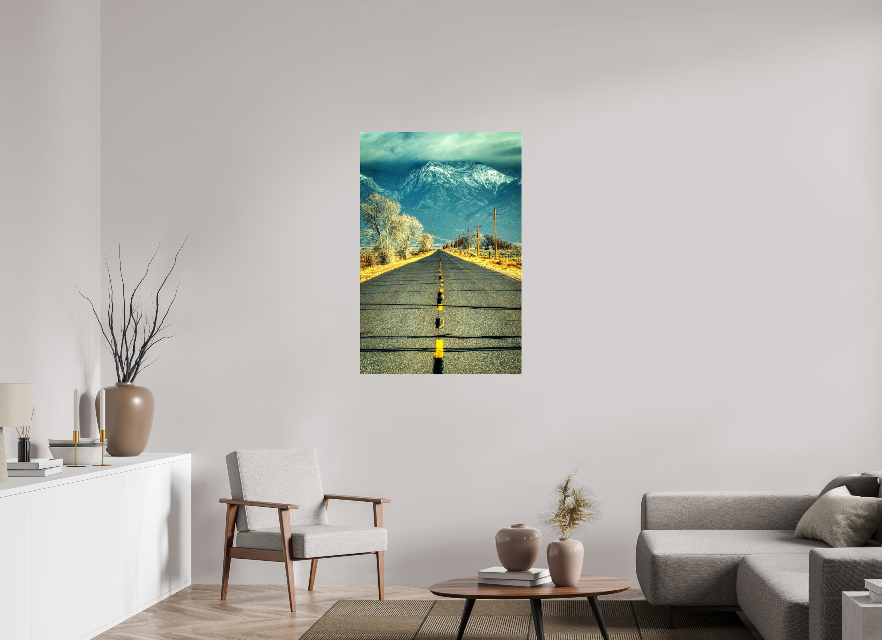 30 x 45″, Glass The Road To Crestone