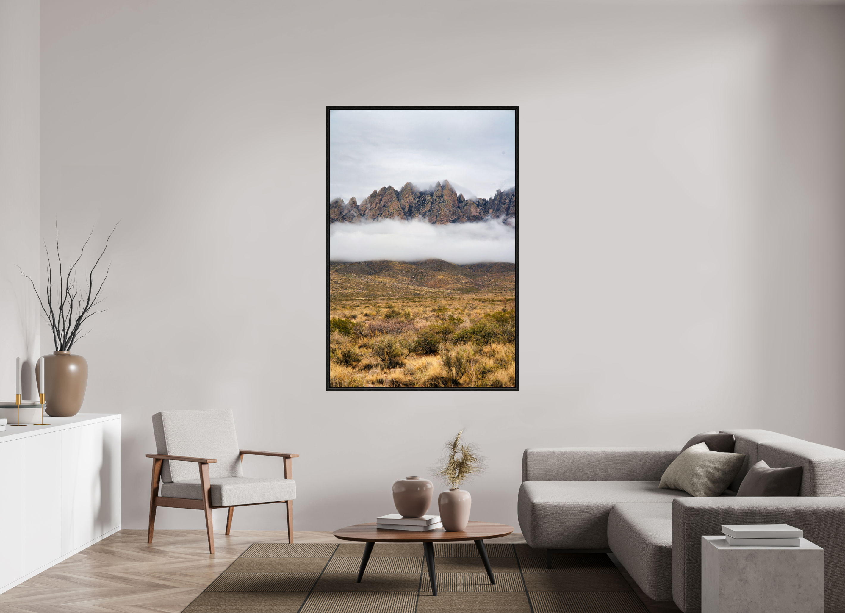 44 x 66″, Floater Frame Organ Mountains