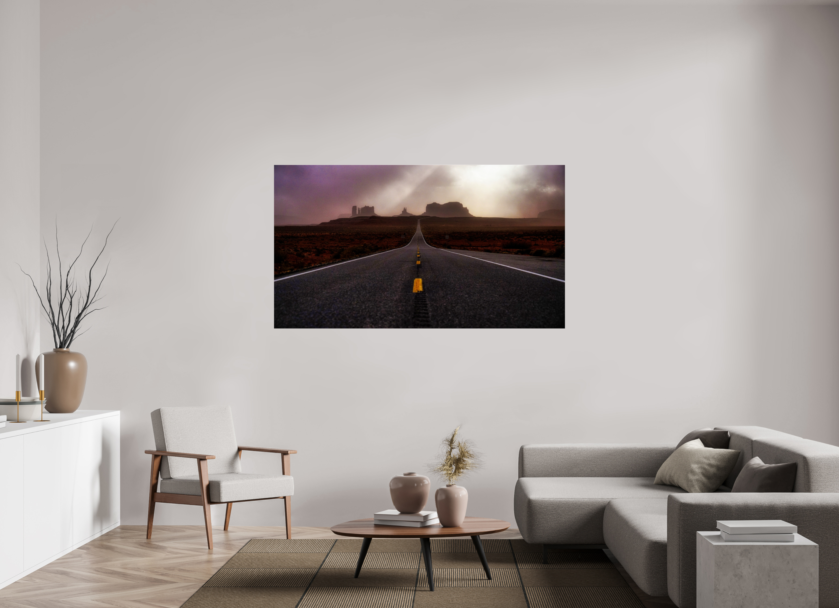 70 x 39.4″, Glass Monument Valley
