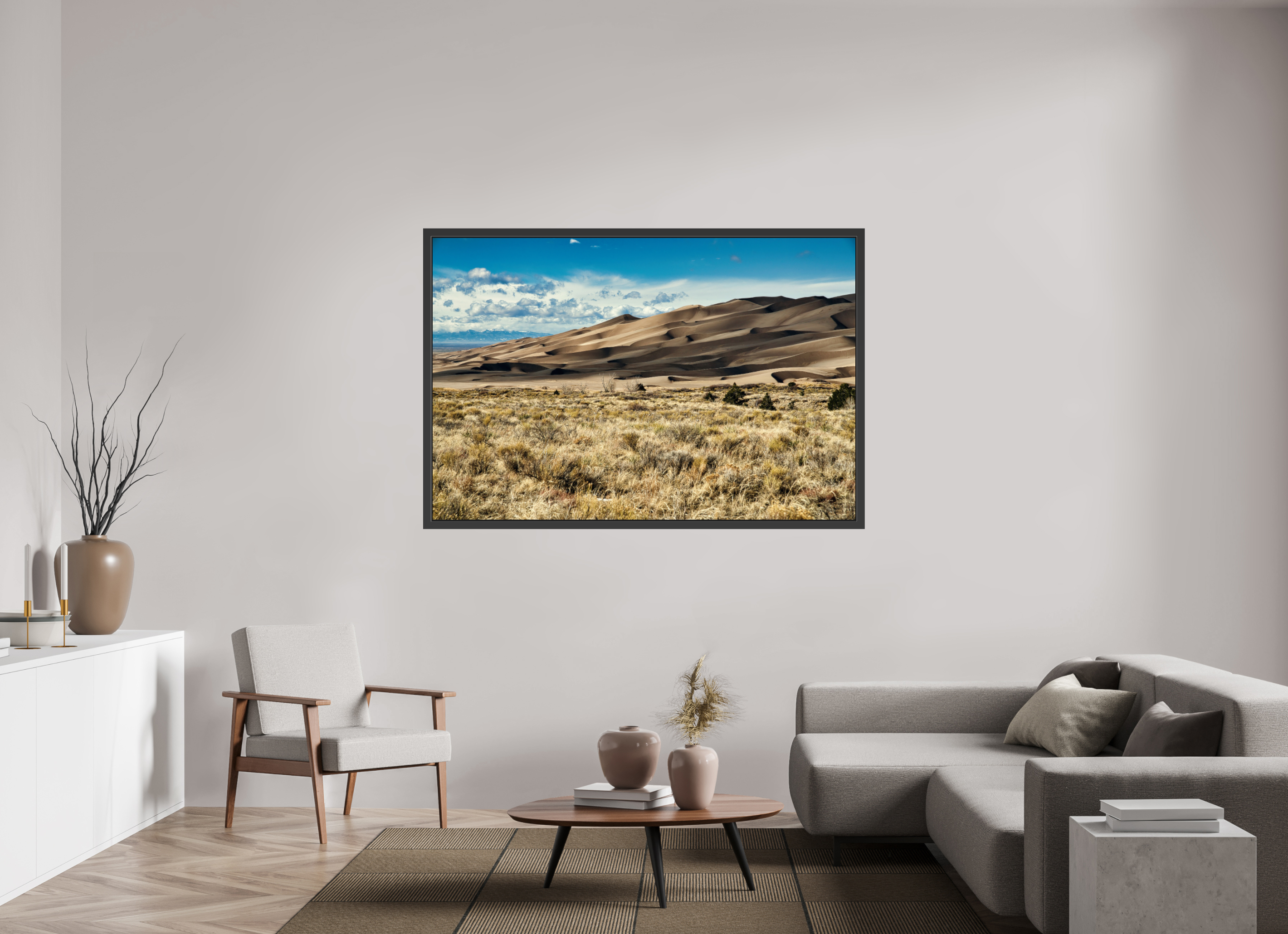 66 x 44″, Framed (Black) Great Sand Dunes National Park