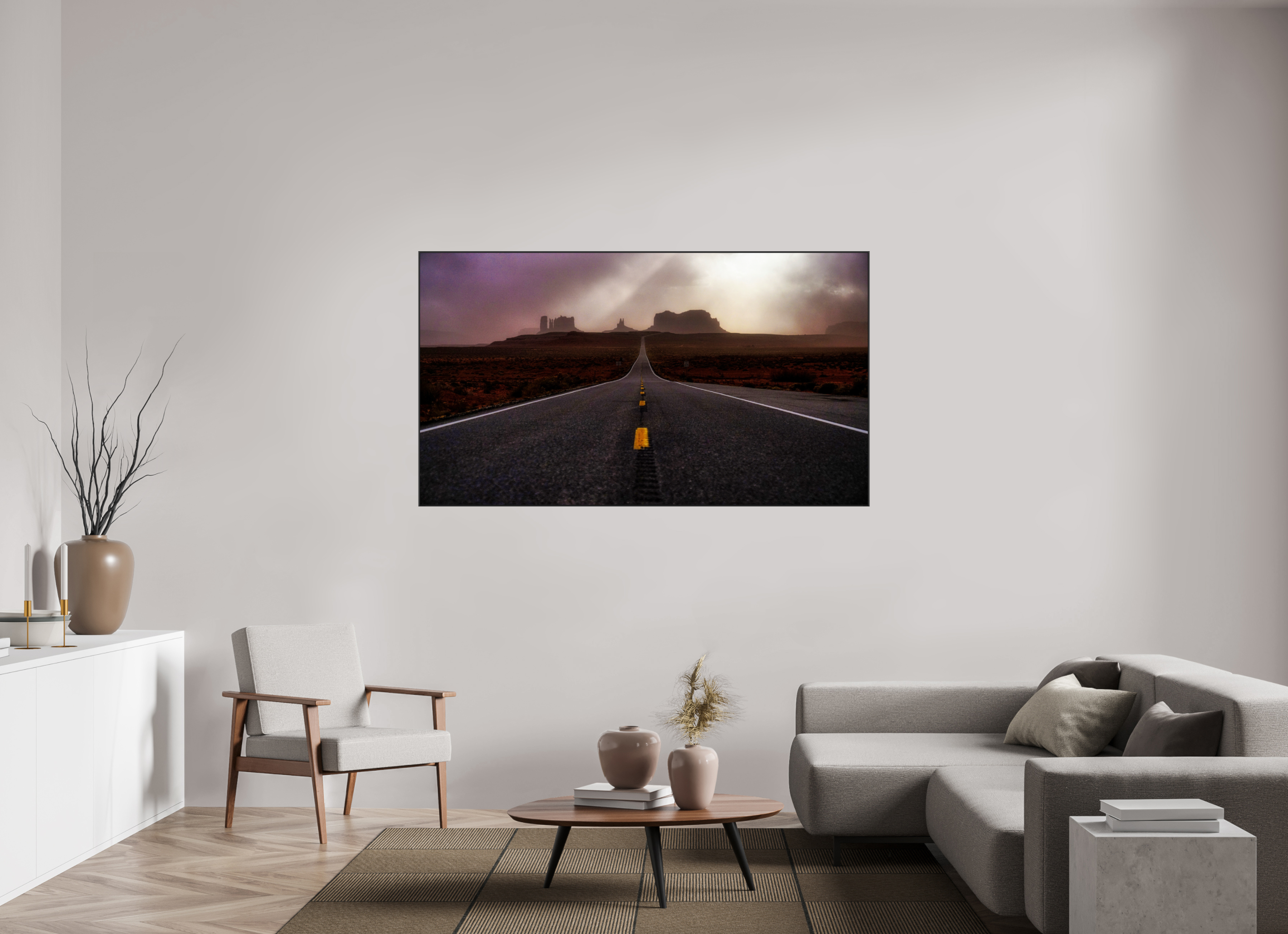 70 x 39.4″, Famed Aluminum (Black) Monument Valley