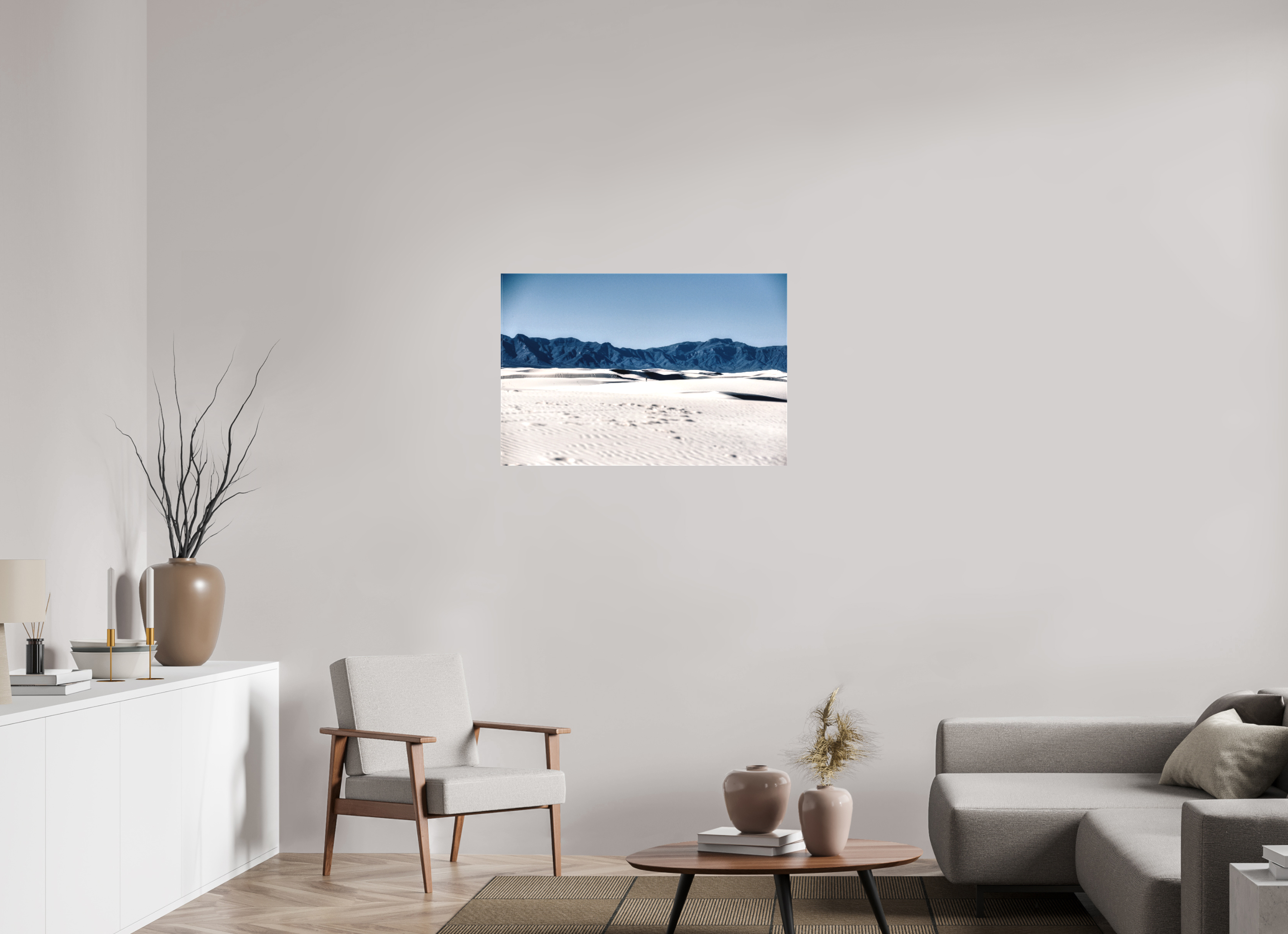 36 x 24″, Matte Canvas Wandering White Sands