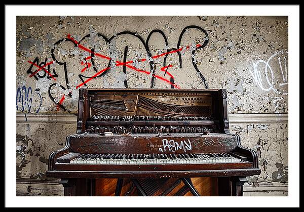 Abandoned Piano - Framed Print