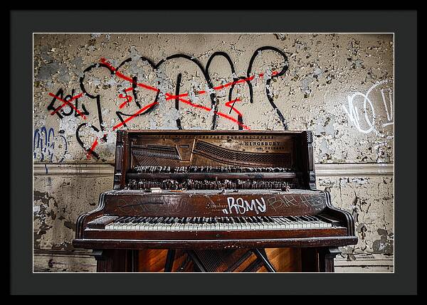 Abandoned Piano - Framed Print