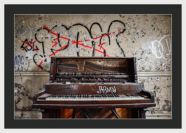 Abandoned Piano - Framed Print