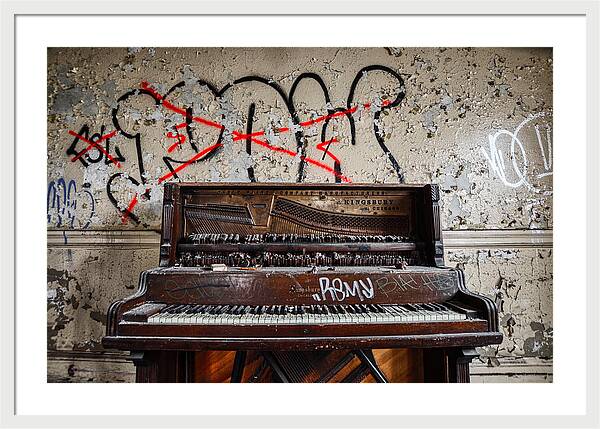 Abandoned Piano - Framed Print
