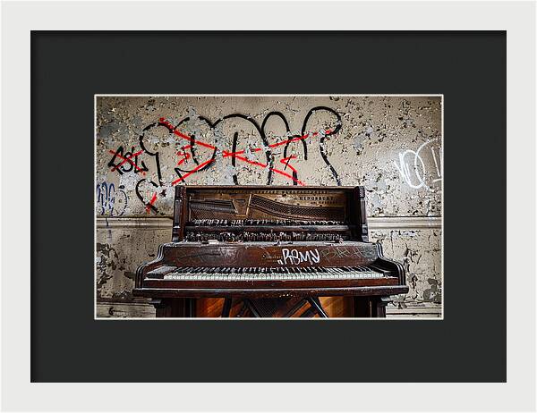 Abandoned Piano - Framed Print