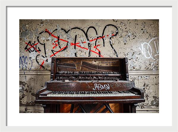 Abandoned Piano - Framed Print