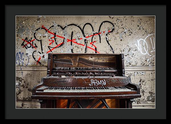 Abandoned Piano - Framed Print