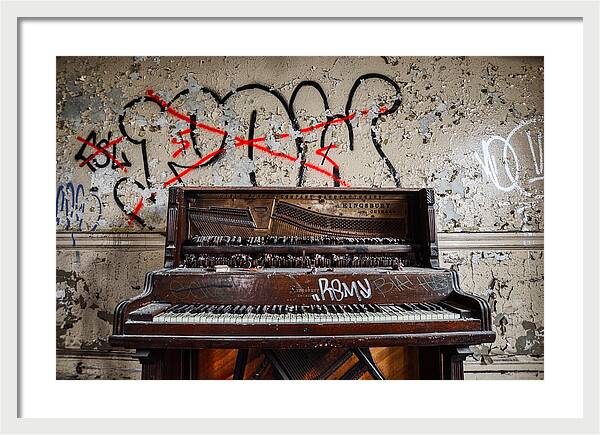 Abandoned Piano - Framed Print