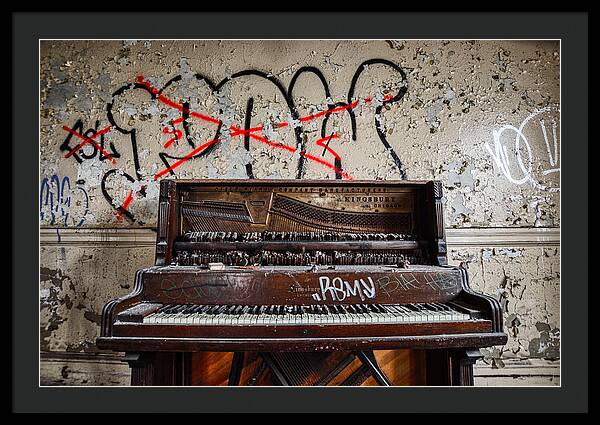 Abandoned Piano - Framed Print