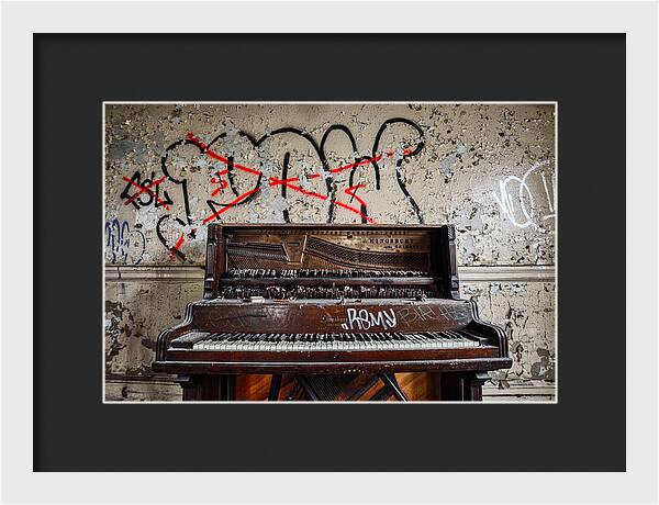 Abandoned Piano - Framed Print