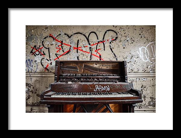 Abandoned Piano - Framed Print