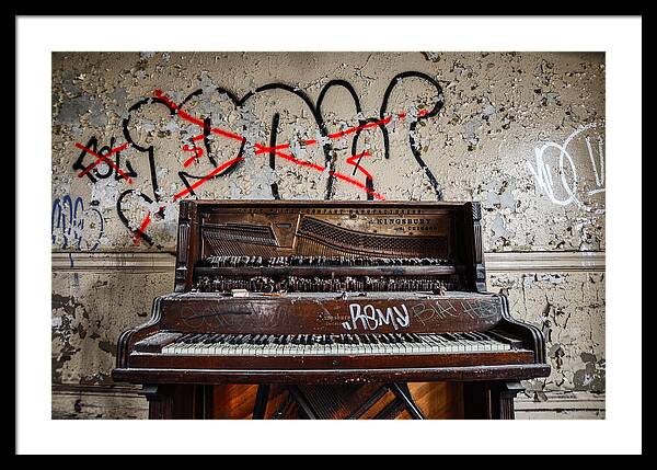 Abandoned Piano - Framed Print