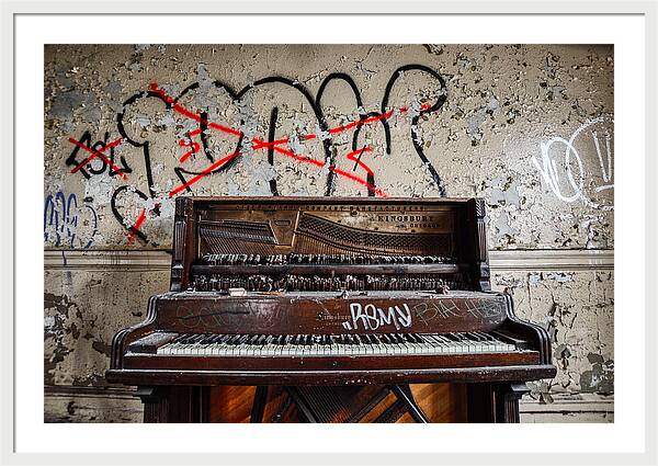 Abandoned Piano - Framed Print
