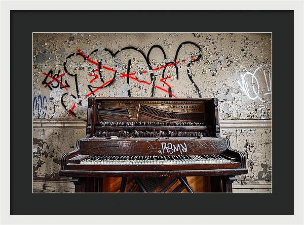 Abandoned Piano - Framed Print