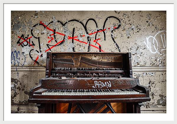 Abandoned Piano - Framed Print