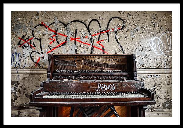 Abandoned Piano - Framed Print