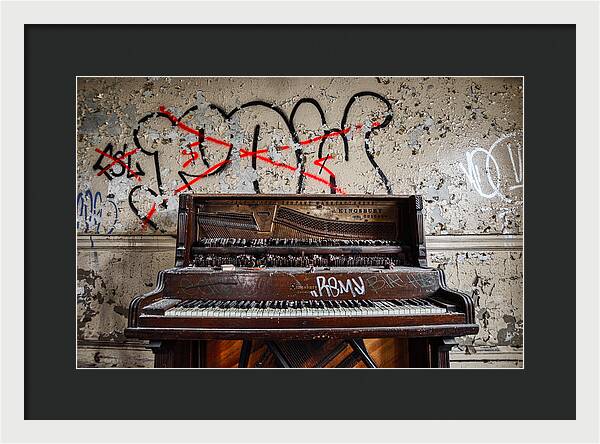 Abandoned Piano - Framed Print