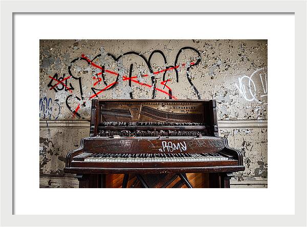 Abandoned Piano - Framed Print