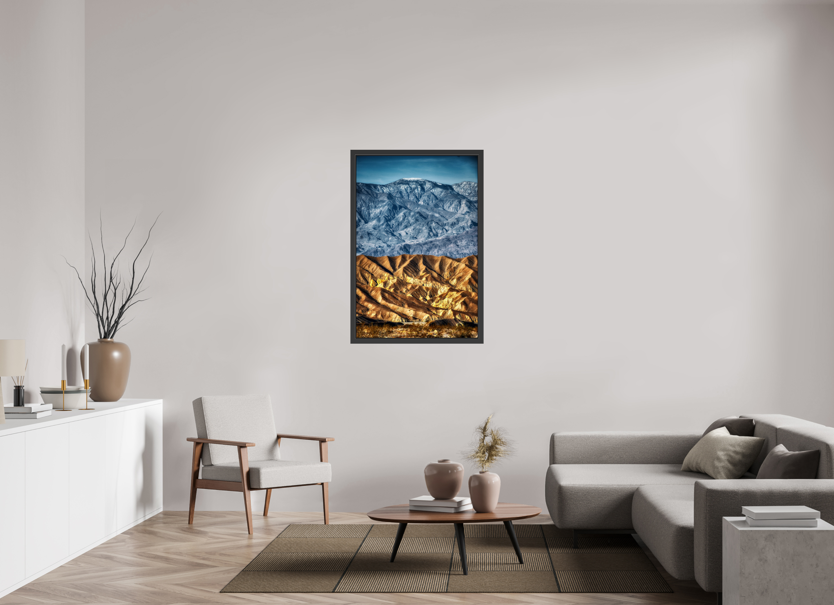 30 x 45″, Framed (Black) Death Valley Mountains