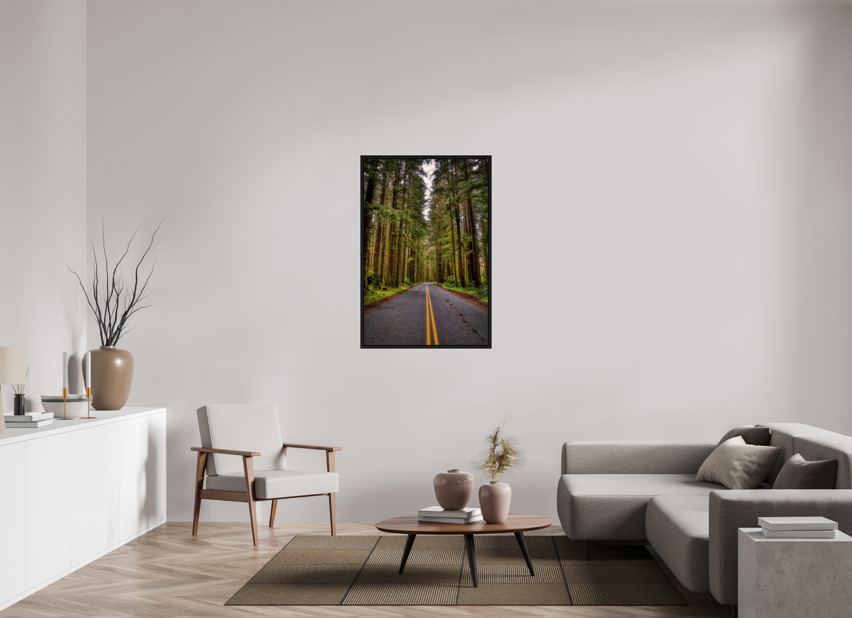30 x 45″, Floater Frame A Drive Through Olympic National Park