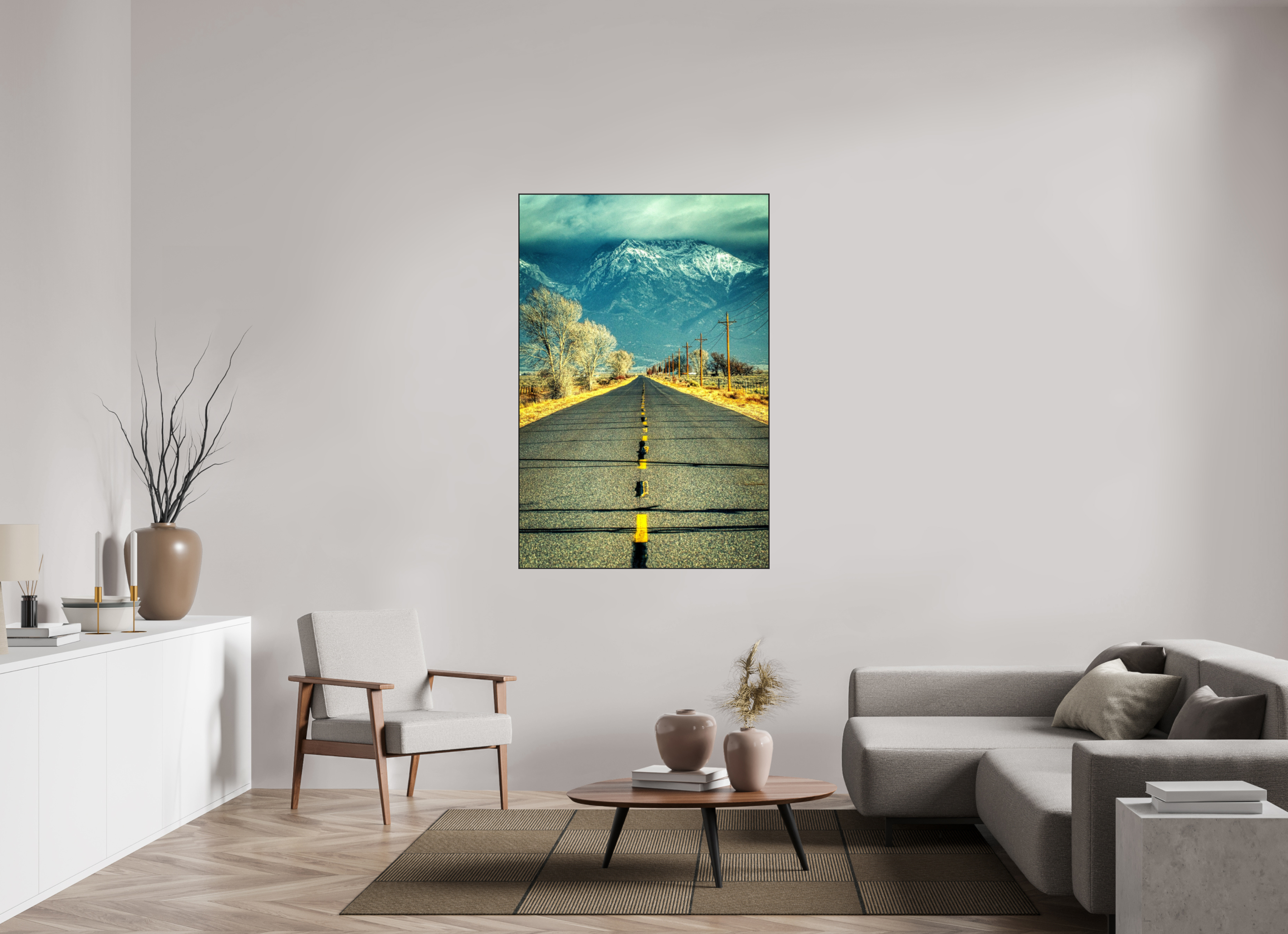 40 x 60″, Photo Print Aluminum (Black) The Road To Crestone