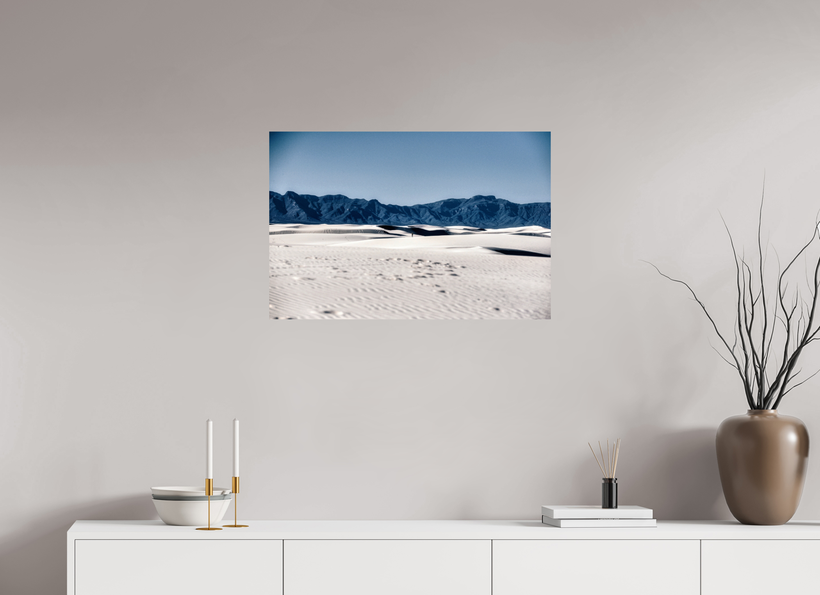 30 x 20″, Paper Only Wandering White Sands