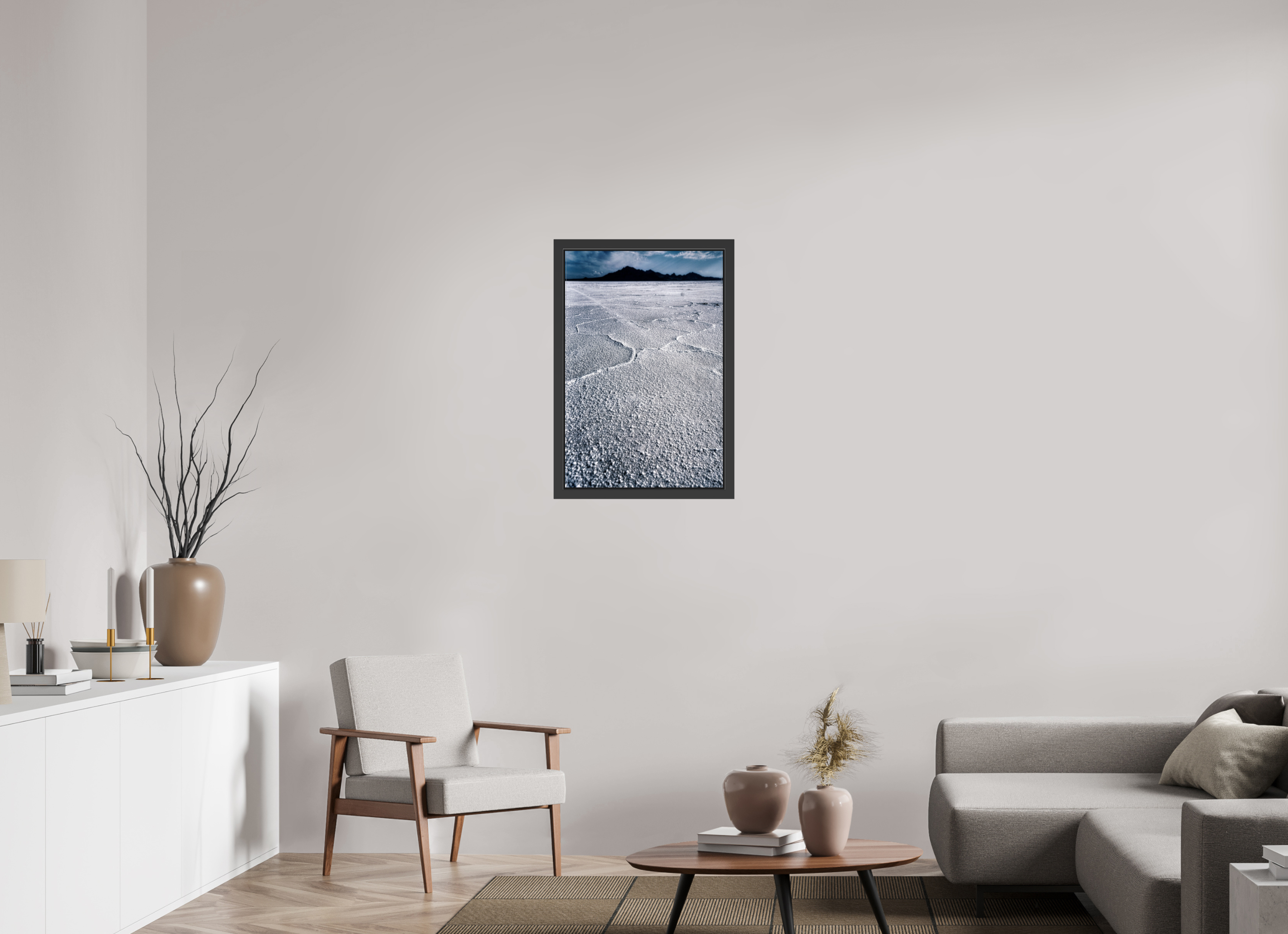 20 x 30″, Framed (Black) Bonneville Salt Flats