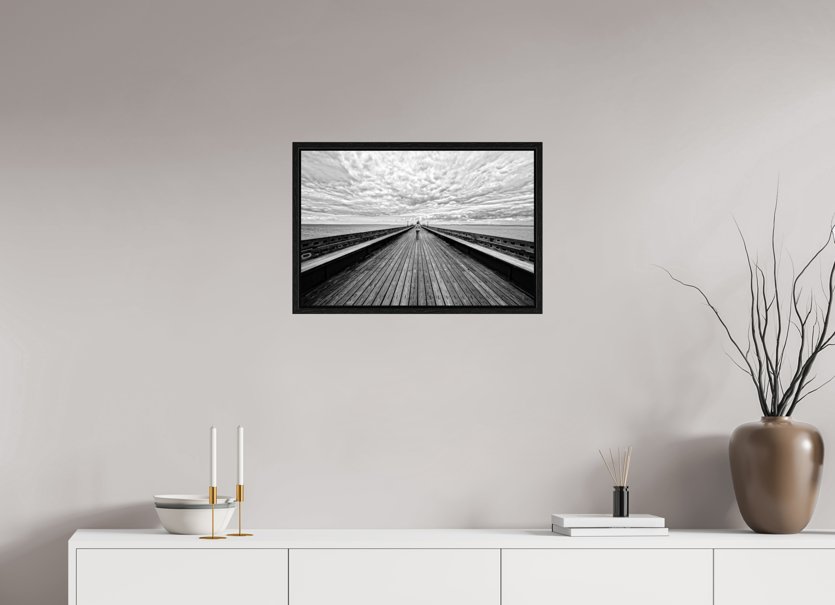 24 x 16″, Floater Frame UK Pier