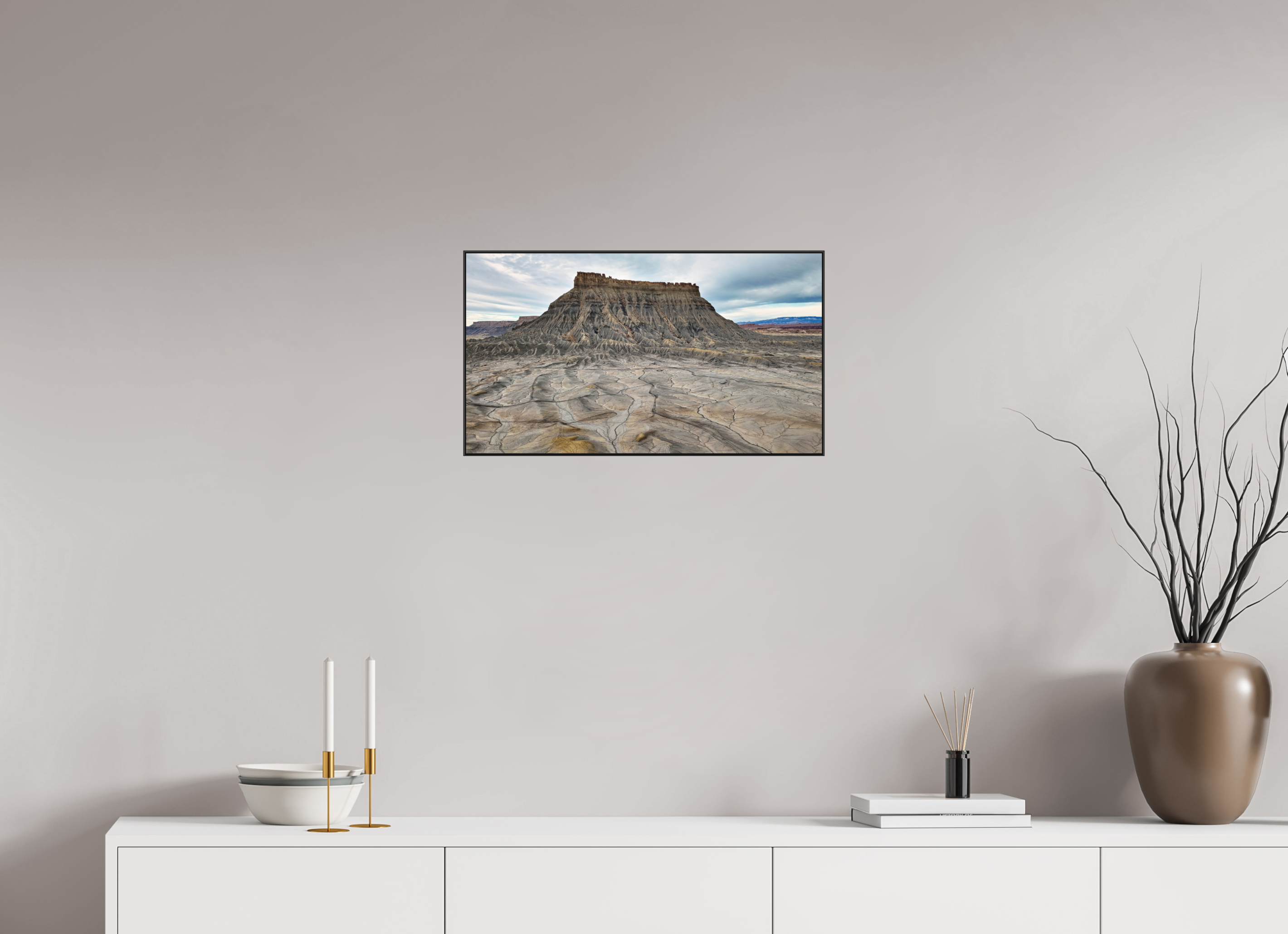 24 x 13.5″, Photo Print Aluminum (Black) Factory Butte